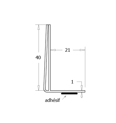 Porte étiquette modulable capacité 40 mm ouverture haute complète